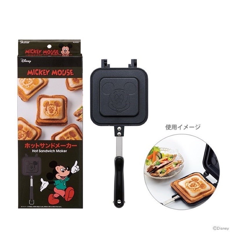 日本 SKATER Disney 直火專用 米奇 熱壓土司三明治烤盤 雙面烤盤壓模 熱壓土司夾 熱壓三明治夾 露營必備