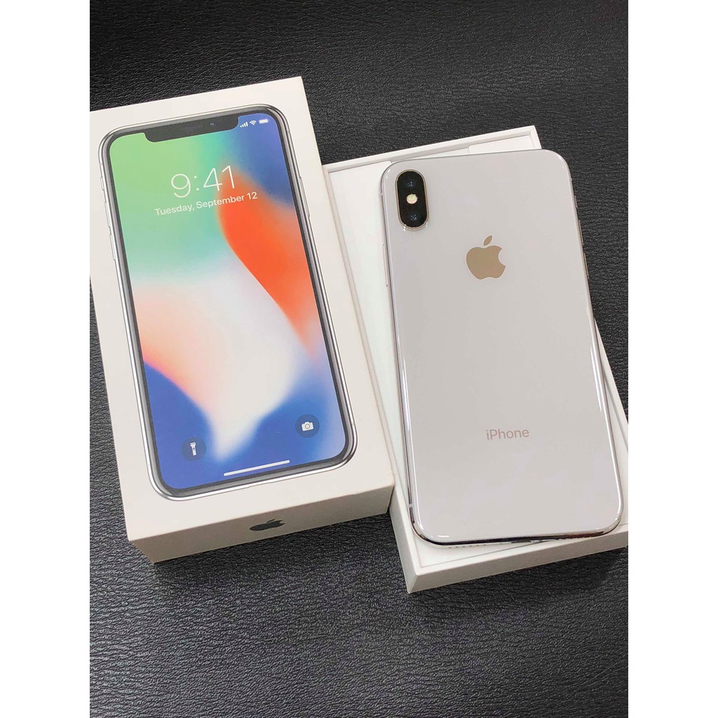 iPhone X 銀色 64G 外觀9.8成新 功能正常 保固至2019/02/23（編號5946）