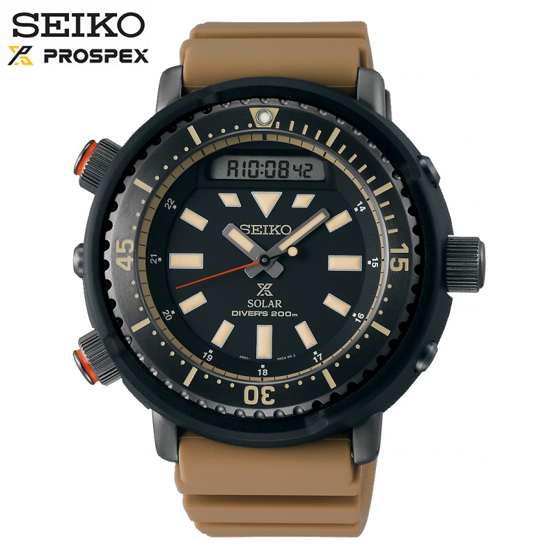 SEIKO SNJ029P1《太陽能電子雙顯200M潛水錶 PROSPEX鮪魚罐頭STREET系列》48mm【第一鐘錶】