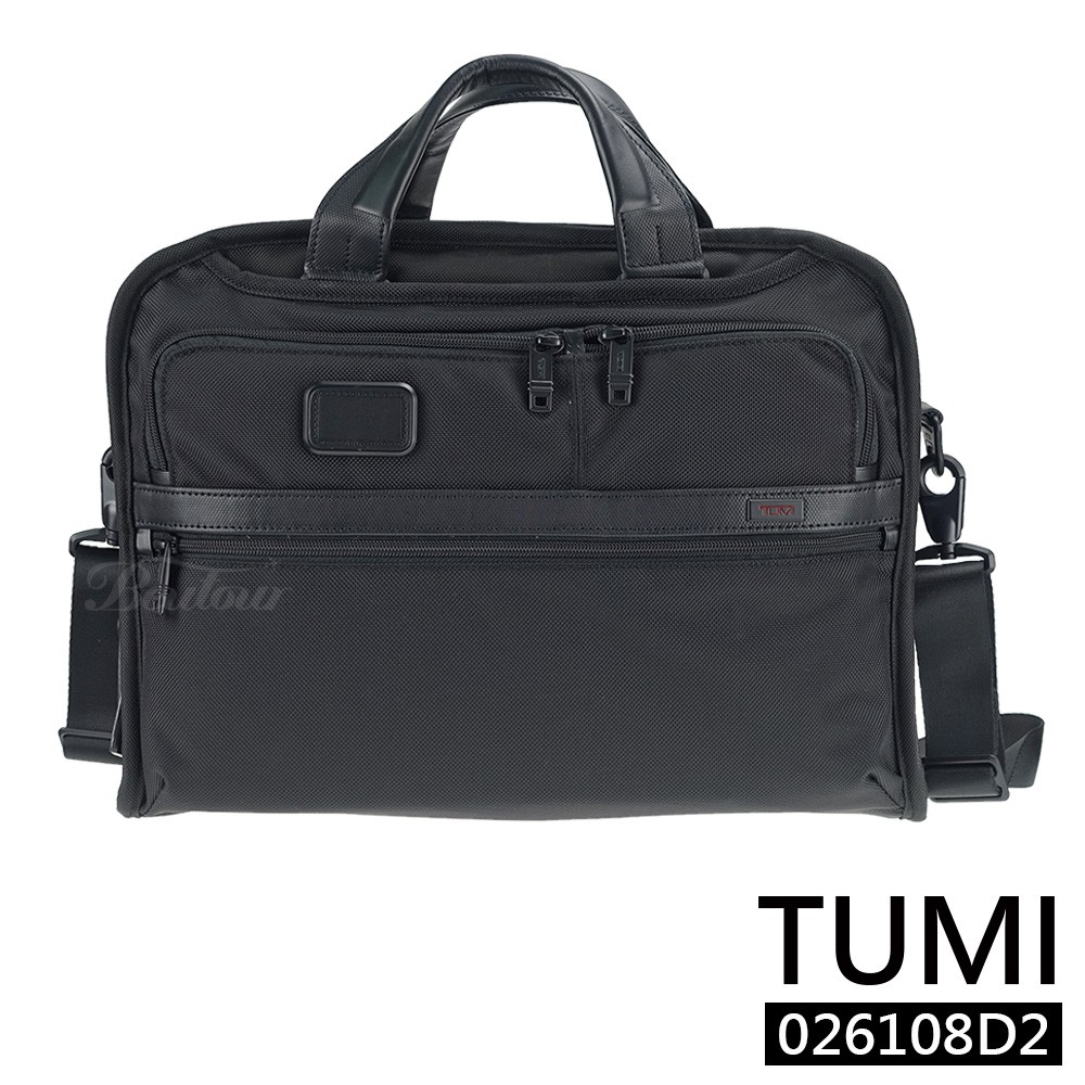 TUMI Alpha 2系列 男士商務經典15吋筆電公事包 (黑)