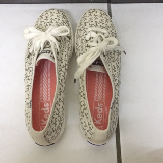 Keds 枝葉花紋厚底帆布鞋