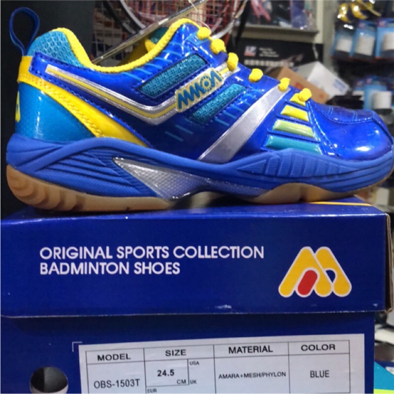 （羽球世家）24.5 零碼出清 摩亞MMOA 專業羽球鞋OBS-1503T 碳纖維能量墊 六角蜂窩設計