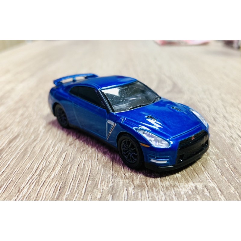 NISSAN GTR R35 模型 1/64 東瀛戰神 藍色 無盒 不含頂車架