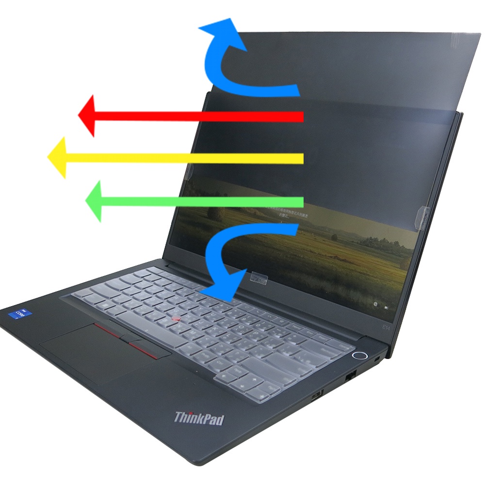【Ezstick】Lenovo ThinkPad E14 GEN4 NB 筆電 抗藍光 防眩光 防窺片 (14W)