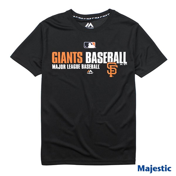 創信 Majestic MLB 美國大聯盟 巨人隊吸濕排汗圓領印花短袖T恤,特價$630(件)6530201-016