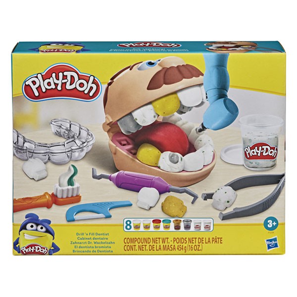 【培樂多Play-Doh】創意DIY無毒黏土 鑲金小牙醫遊戲組F1259 (幼兒兒童玩具/醫生玩具/益智玩具/禮物)