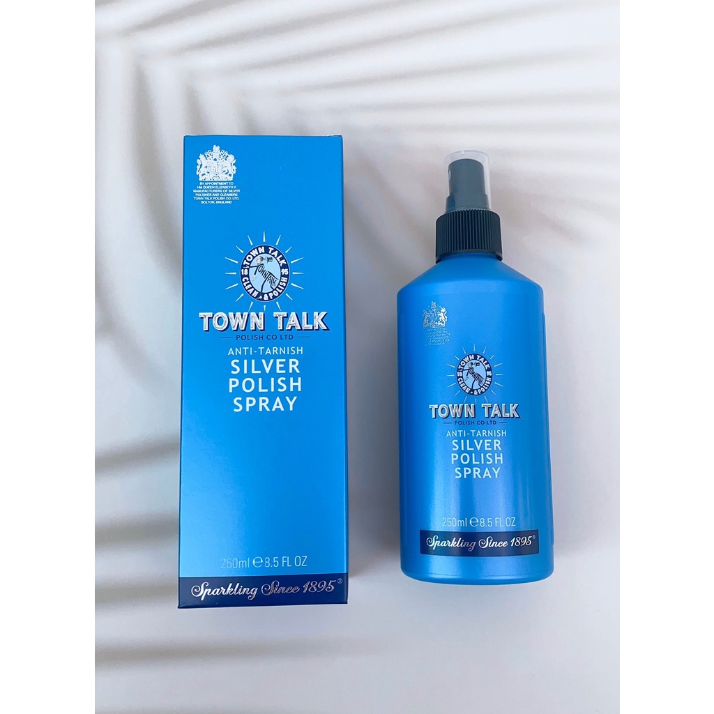 【現貨】英國 Town Talk 銀飾潔亮噴劑 250ML (送原廠刷子) 銀飾清潔 銀飾保養 925純銀 洗銀水