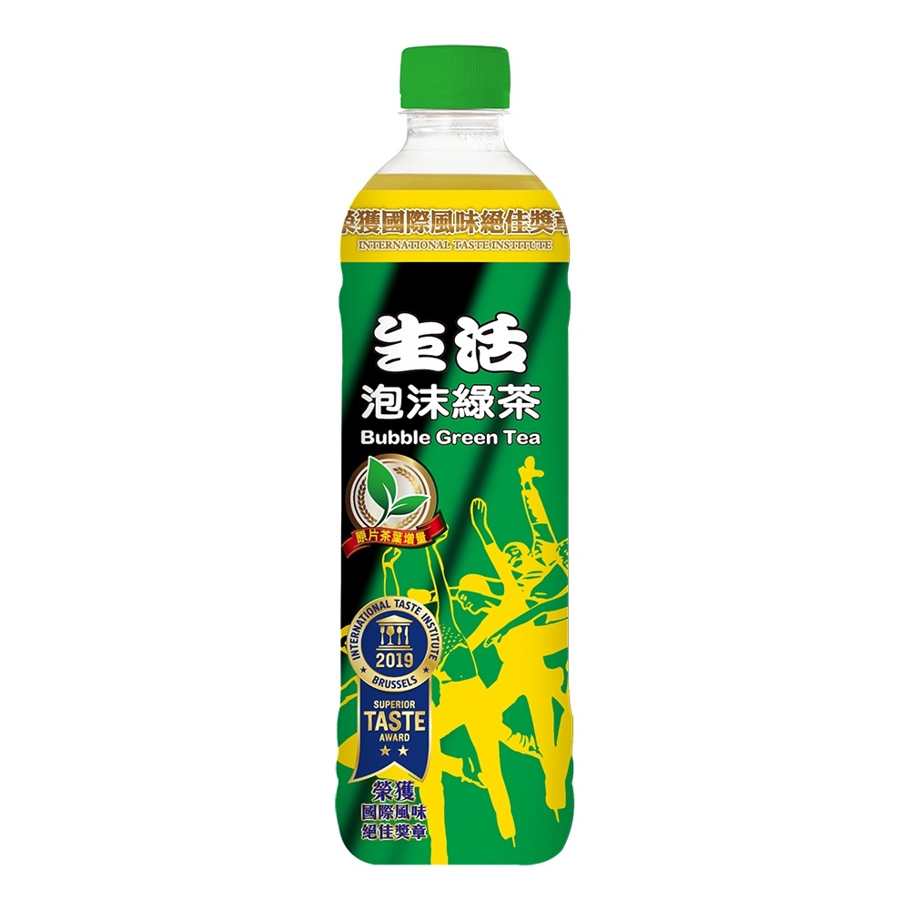 生活 泡沫綠茶微甜[箱購] 590ml x 24【家樂福】