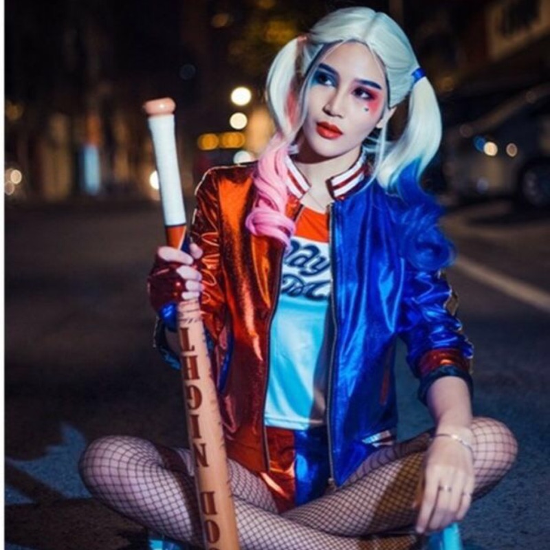 自殺小隊小丑女cosplay服哈莉奎茵手套全套服裝HarleyQuinn