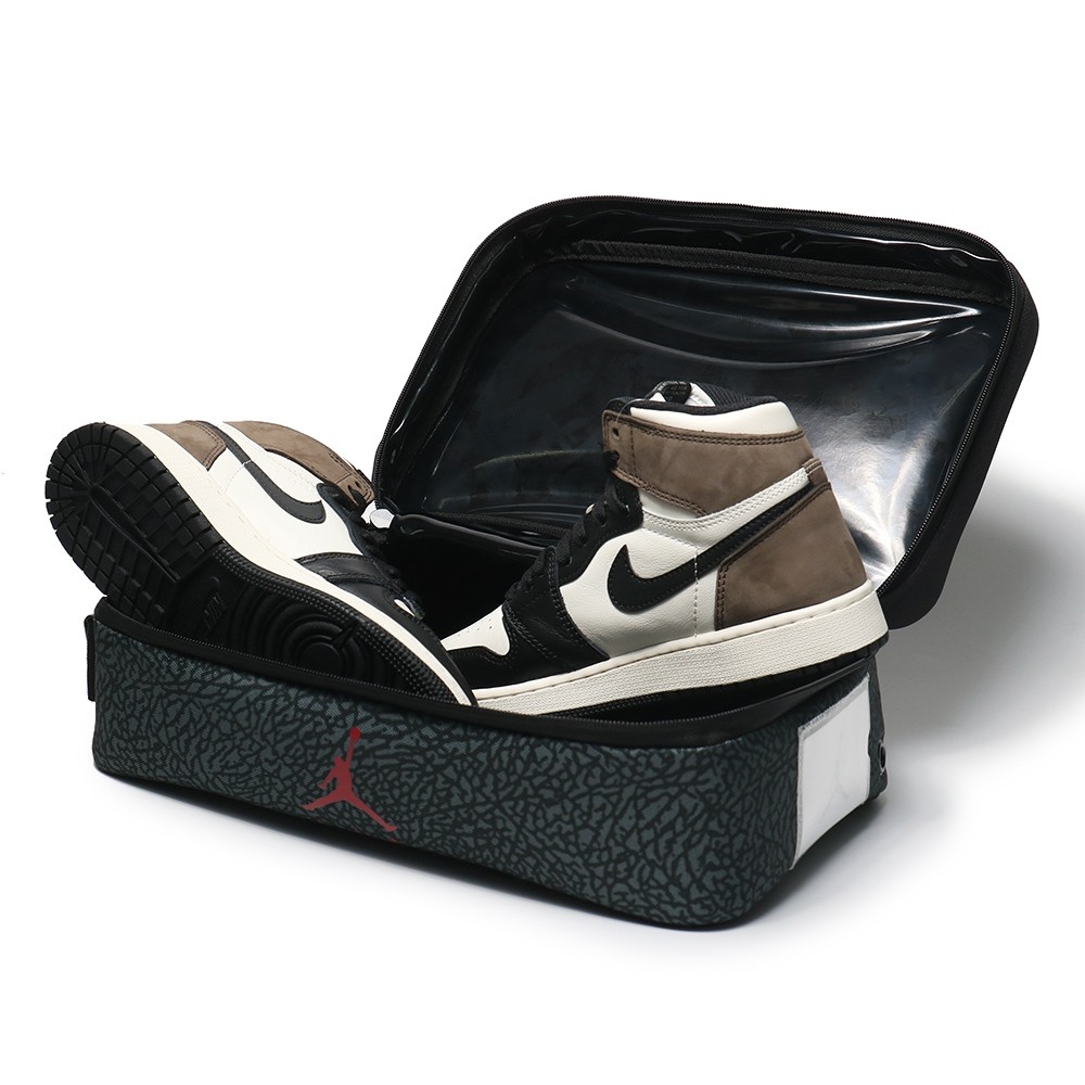 NIKE 手提包 鞋袋 JORDAN SHOES BOX 黑紅 爆裂紋 運動 鞋盒包 (布魯克林) 9B0388-GK9