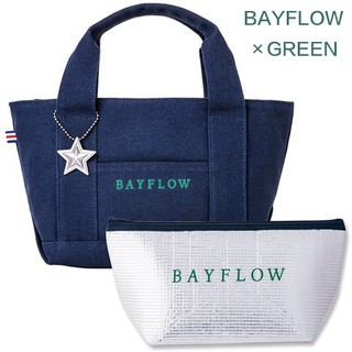 日本限量 BAYFLOW 三件組 綠色刺繡 帆布包手提包 手提袋 特包＋保溫袋保冷袋＋星星掛飾 書籍雜誌附錄 韓國