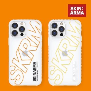 【Skinarma】 iPhone 13 Pro Max 日本潮牌 Uemuki 大logo抗指紋防摔手機殼 透橘 透黃