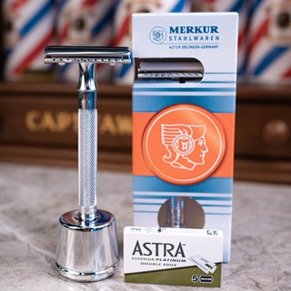【Barber one】Merkur 23C 刮鬍刀 入門款 鉻銀刀架兩件組 完美搭配 無違和感
