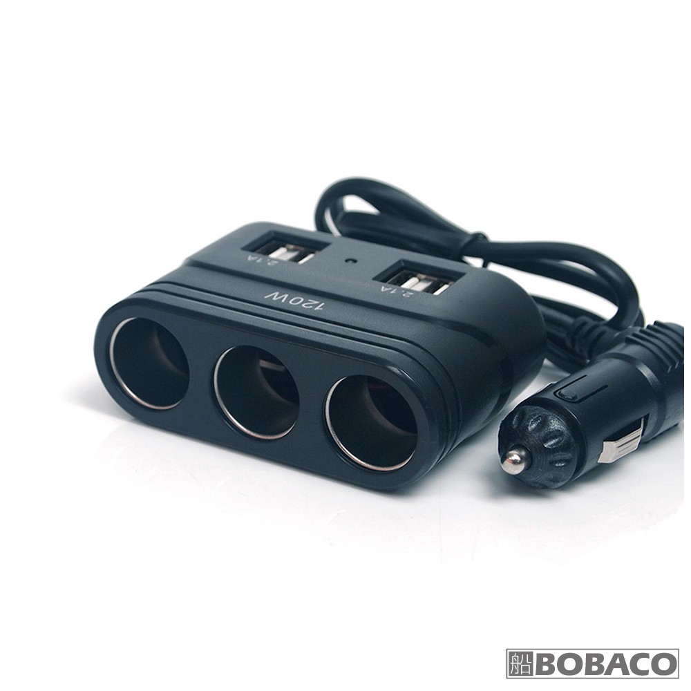 大功率三孔插座車充 4 Usb 車用充電器車用快充車充車用擴充器多孔電源擴充 Pns S25 蝦皮購物