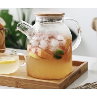 日式玻璃冷水壺套裝耐熱高溫泡茶壺