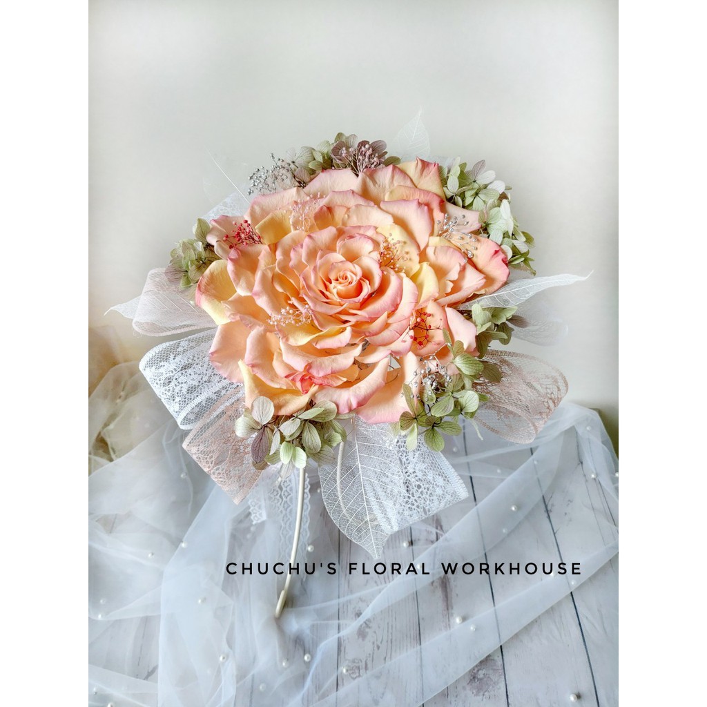 啾 花藝 永生花捧花美莉亞拼接捧花新娘捧花結婚捧花不凋花客製化 蝦皮購物