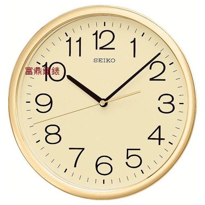 【SEIKO CLOCK】日本 精工 SEIKO 時鐘 掛鐘 QXA014 / QXA014A 直徑31.1公分 亮金色