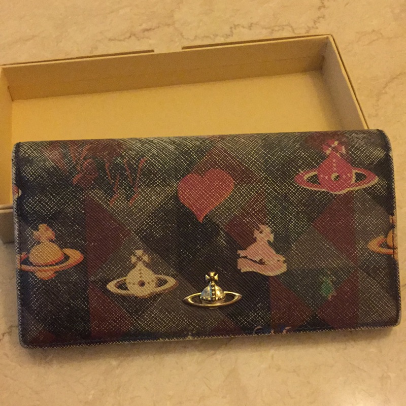 真品vivienne Westwood 防刮牛皮長夾