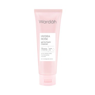 WARDAH HYDRA ROSE gel to foam cleanser sabun wajah facial