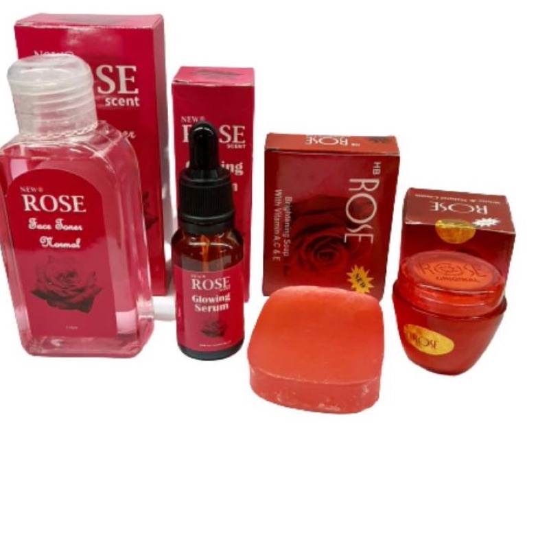 Paket Cream Rose 4in [Toner-Serum-Sabun-Cream] Bpom