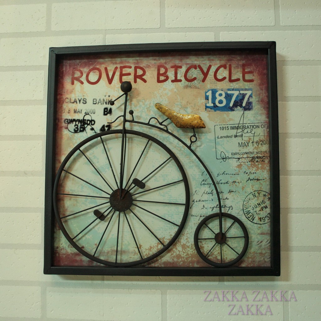掛畫 無框畫 2款 腳踏車 美式鄉村風 復古自行車 壁畫 咖啡廳 餐廳 客廳 民宿 房間