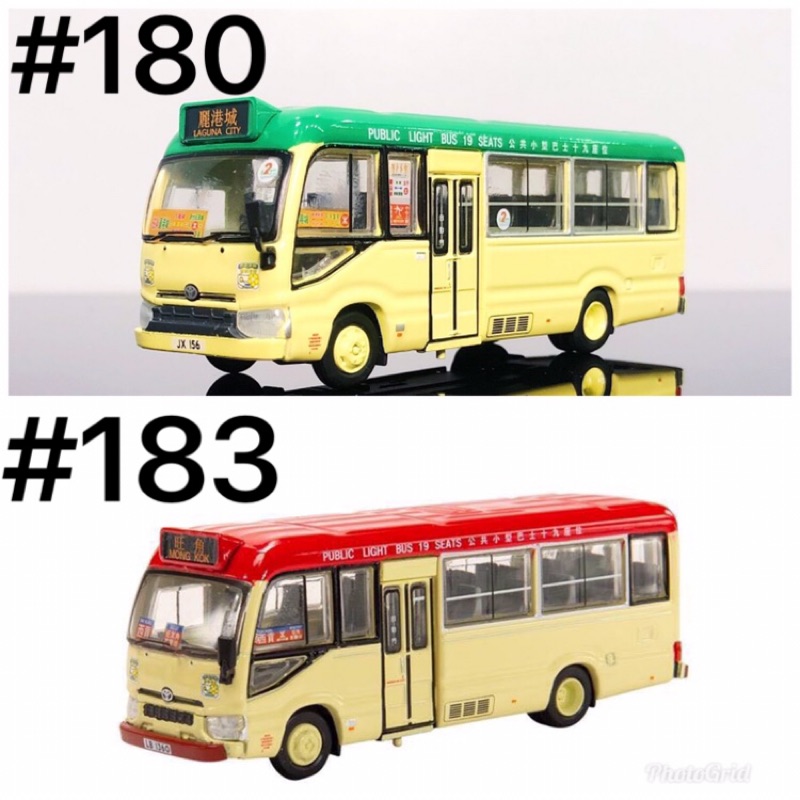 現貨 老周微影 Tiny #180 183 19人座巴士 綠色 紅色 豐田 Coaster 小巴