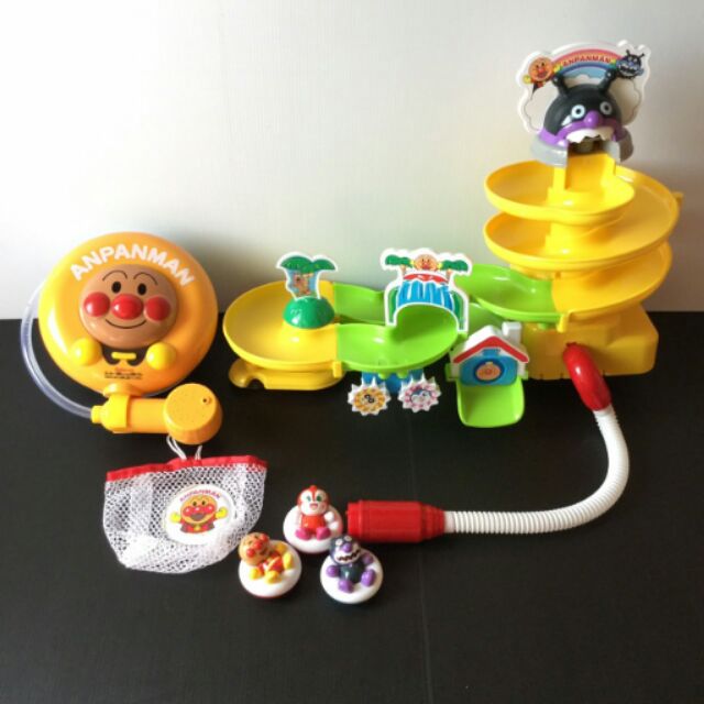 麵包超人滑水道洗澡玩具+麵包超人蓮蓬頭-浴室玩具.噴水玩具『日本帶回』