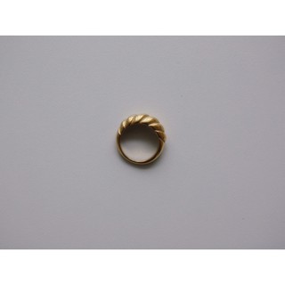 : WEN J.SEAN : 鍍18Ｋ 捲捲可頌 金屬戒指