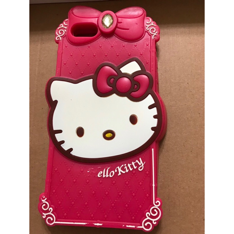 Hello Kitty 手機殼 二手品 iphone 6splus 手機保護殼 碳纖維滿版軟殼 有使用過 現貨