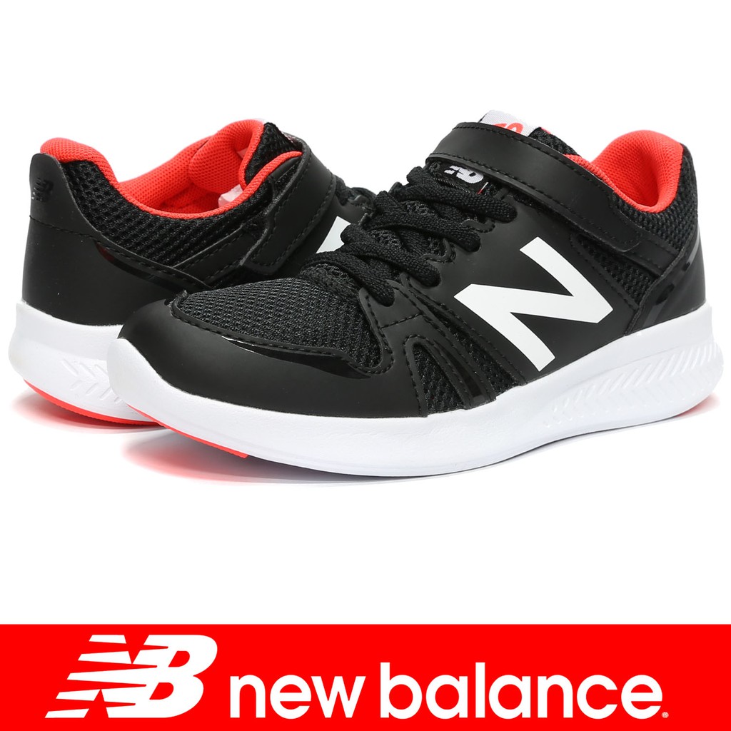 鞋大王New Balance KV570BOY 黑色 黏帶運動鞋(童鞋)【特價出清，免運費】710NB