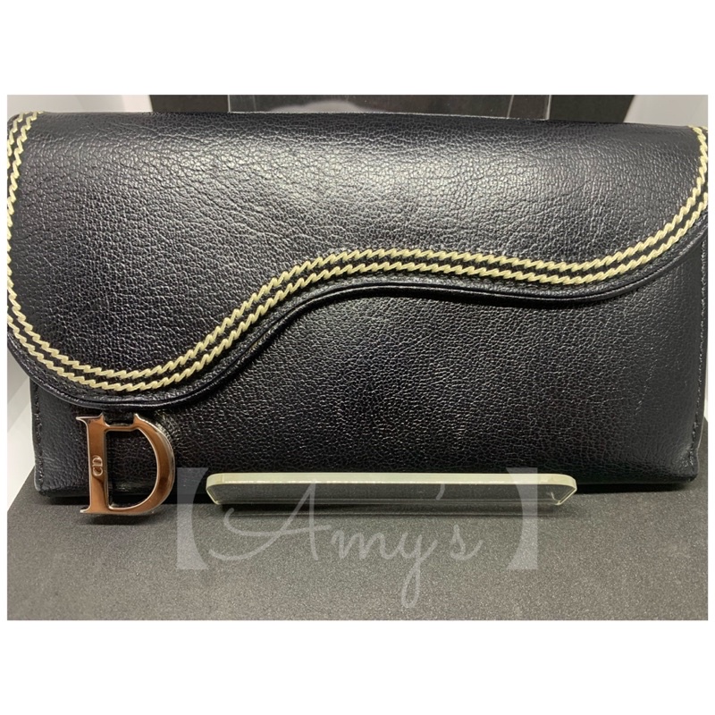 【Amy’s】100%真品 9成新 DIOR迪奧真皮馬鞍長夾 現貨