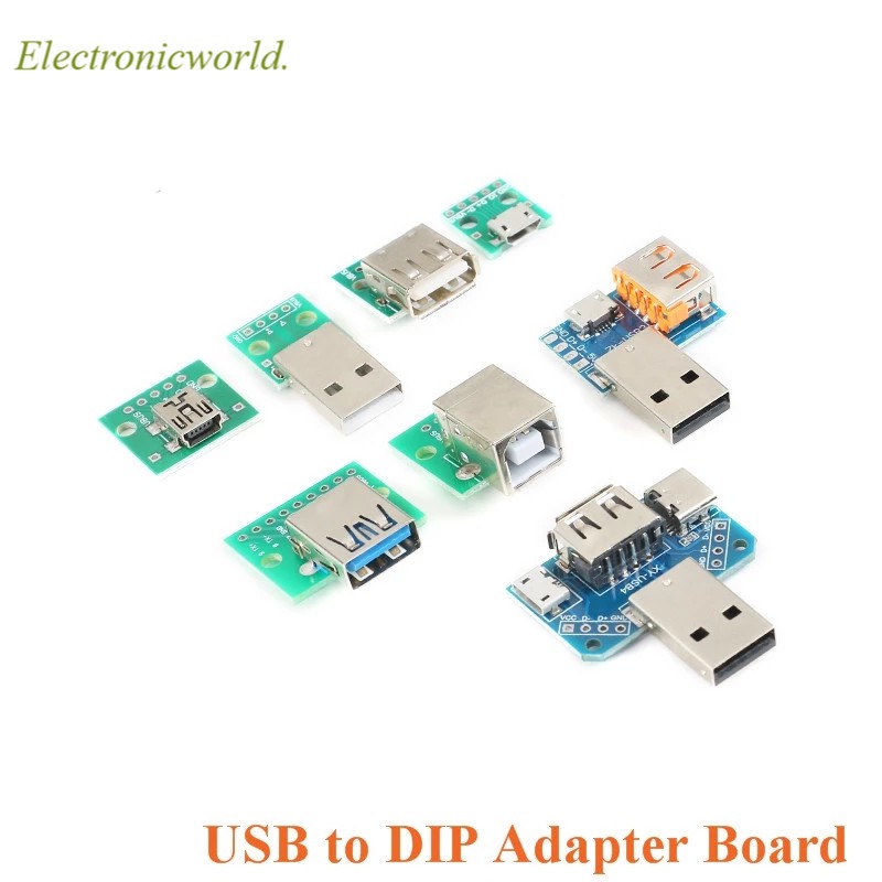 USB轉2.0母座頭公頭MICRO直插轉接板已焊接手機電源數據線模塊