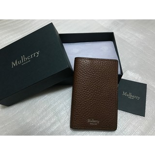 Mulberry 名片夾 信用卡夾 證件夾 英國製 咖啡色 牛皮 真皮