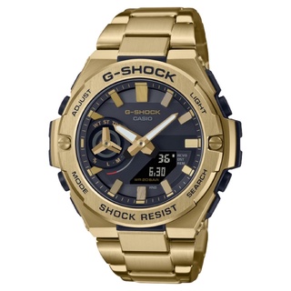 【CASIO 卡西歐】G-SHOCK 太陽能電力藍芽 碳纖維核心防護構造手錶(GST-B500GD-9A)