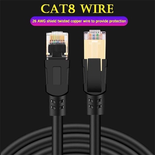 以太網電纜專業網絡跳線Cat8 Ethernet Cable RJ45Network 25/40Gbps 2000MHz