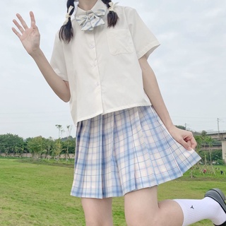 畢業季班服2022夏季100%純棉短袖襯衫JK百搭寬鬆襯衣學生