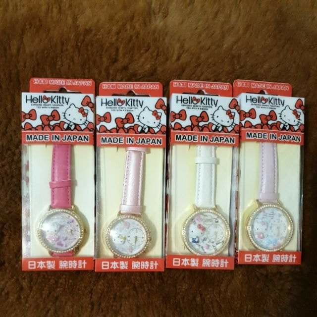 全新正品日本製造三麗鷗手錶hello Kitty 日本限定腕時計立體圖案手錶水鑽精品手錶破盤價 蝦皮購物