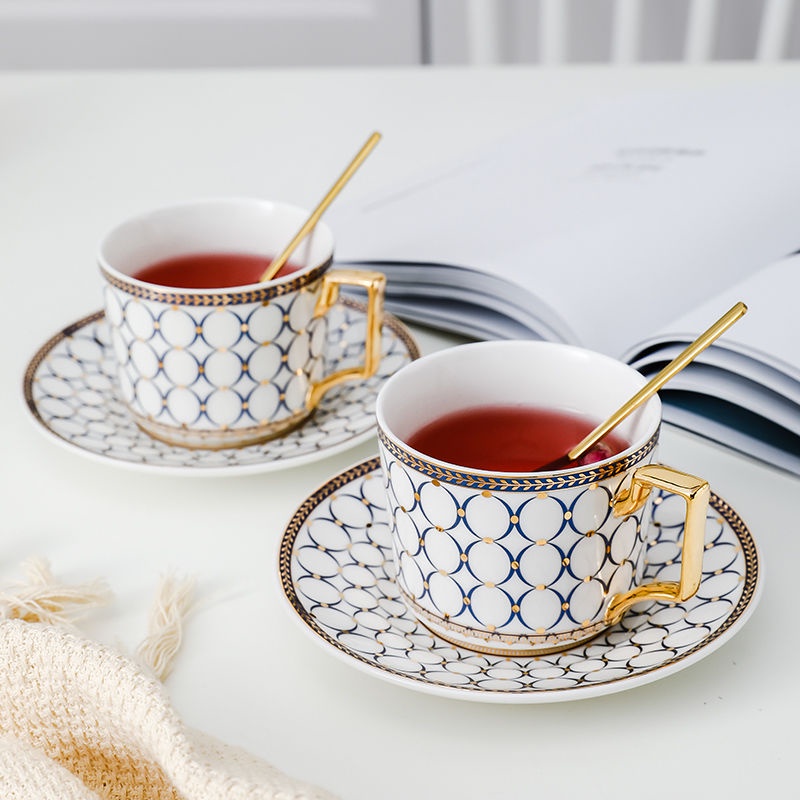 ◈咖啡杯小精致陶瓷骨瓷現代輕奢套裝單個高檔紅茶杯套具歐式小奢華