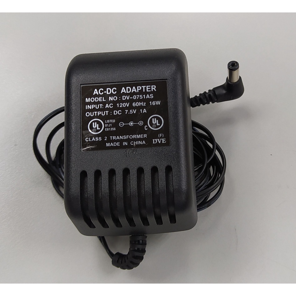 DVE AC DC adapter 電源供應器 7.5V 1A 多款安規認證
