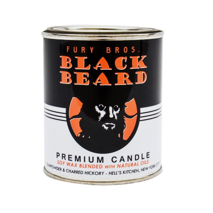 美國Fury Bros.機油罐造型天然有機香氛蠟燭Black Beard黑鬍子火藥味