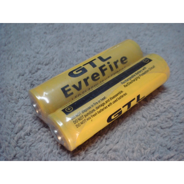 台灣現貨 GTL Evrefire 18650電池 3.7V 黃標 2顆一起便宜賣 電動工具 搖控模型 手電筒