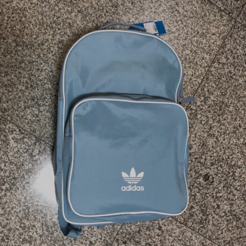 免運！Adidas originals 全新 正品 水藍色 愛迪達後背包