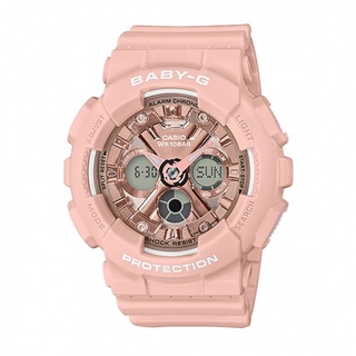 【CASIO】Baby-G 夢幻粉雙顯電子女錶 BA-130-4A 台灣卡西歐公司貨 保固一年