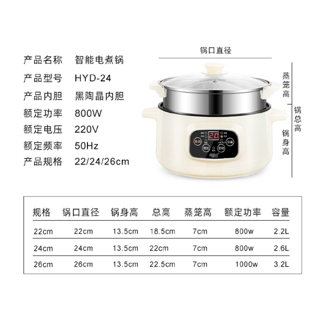 蒸 煮 煲 炒全搞定 需自配變壓轉換器 2v多功能不粘電煮鍋煮飯神器 蝦皮購物