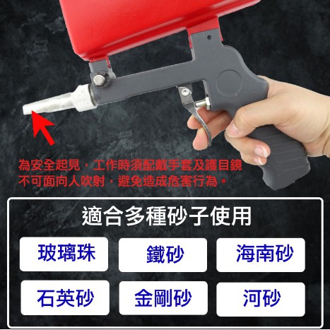 博士特汽修 除鏽噴砂 噴砂槍 噴沙槍 噴砂工具 氣動噴砂槍 除鏽噴砂 金鋼砂 海砂可用 MIT-SPG1000