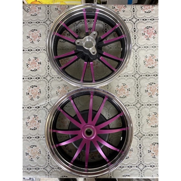 飛達一族-RS RSZ QC100鋁合金 改裝輪框 紫色 前後1組$2000元