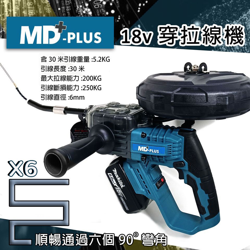 MD-PLUS 18v 穿拉線機 &lt;不含電池充電器&gt;