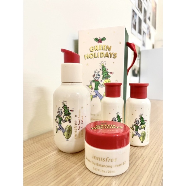 Innisfree 綠茶平衡護膚組 綠茶籽保濕精華80ml （含盒）