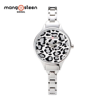 【Mango steen】Malakas韓國時尚復刻豹紋氣質腕錶-氣質銀/MS508A/台灣總代理公司貨享兩年保固