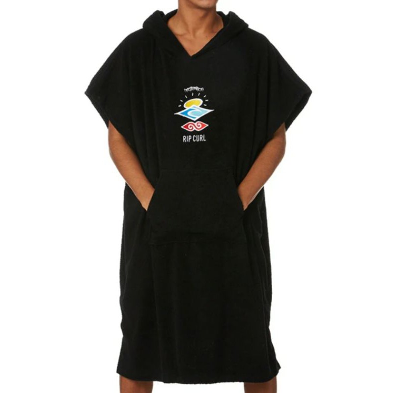 代購 Ripcurl 毛巾衣浴巾衣更衣斗篷 WET AS HOODED TOWEL - WASHED BLACK